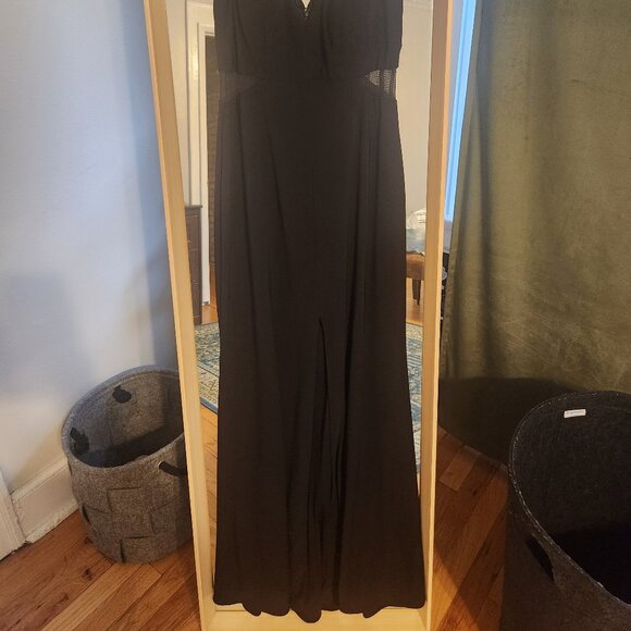 XSCAPE Petite Illusion-Inset Mermaid Gown Formal - Picture 3 of 7